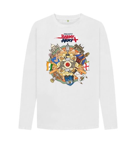 White Barmy Army India Tour Long Sleeve Tee - Men's
