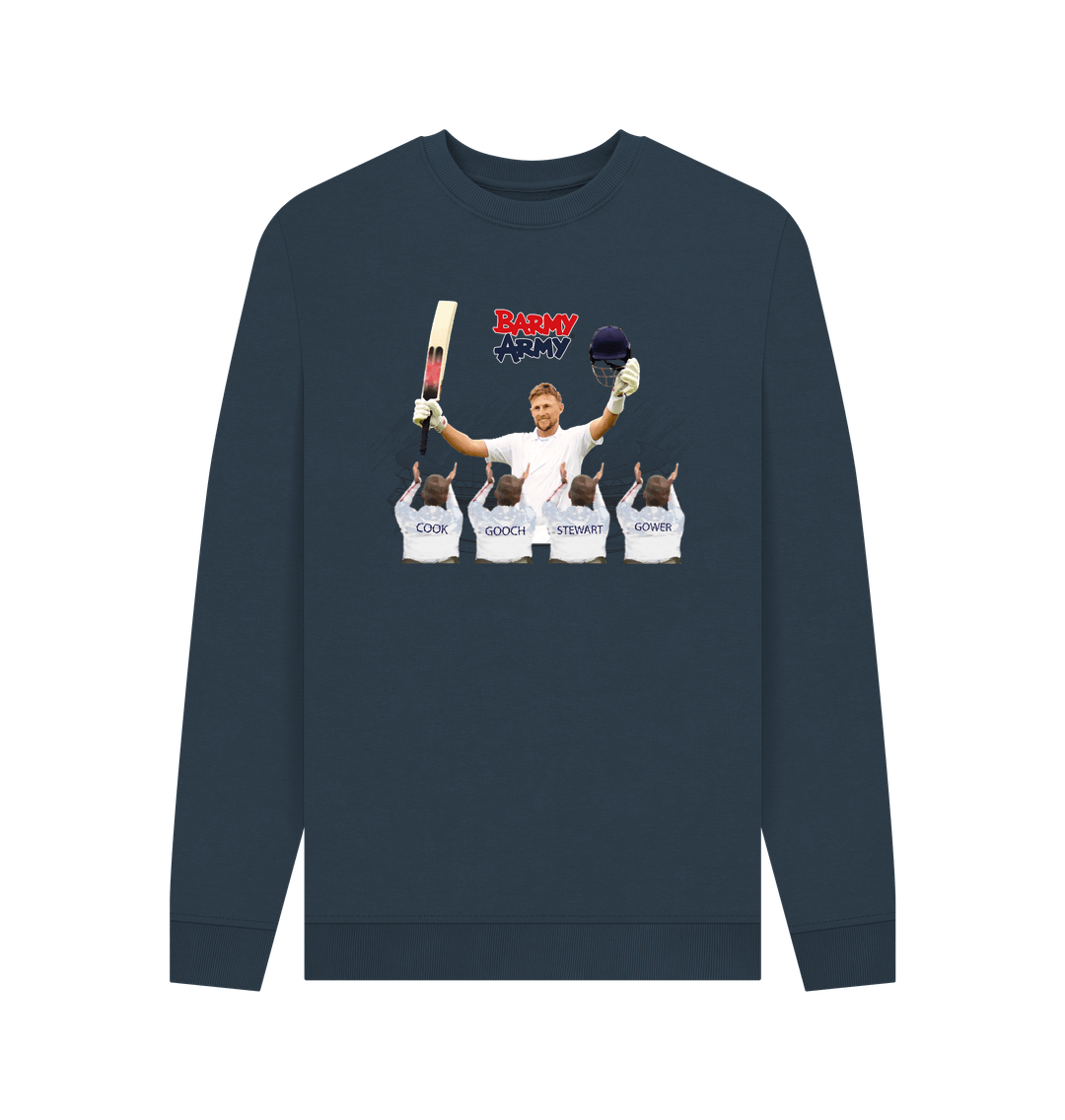 Navy Blue Printed Sweater Front