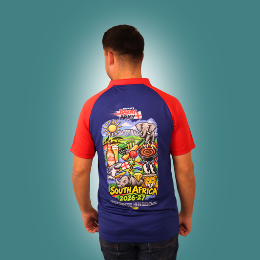 Admiral x Barmy Army South Africa Full Tour Polo - Blue