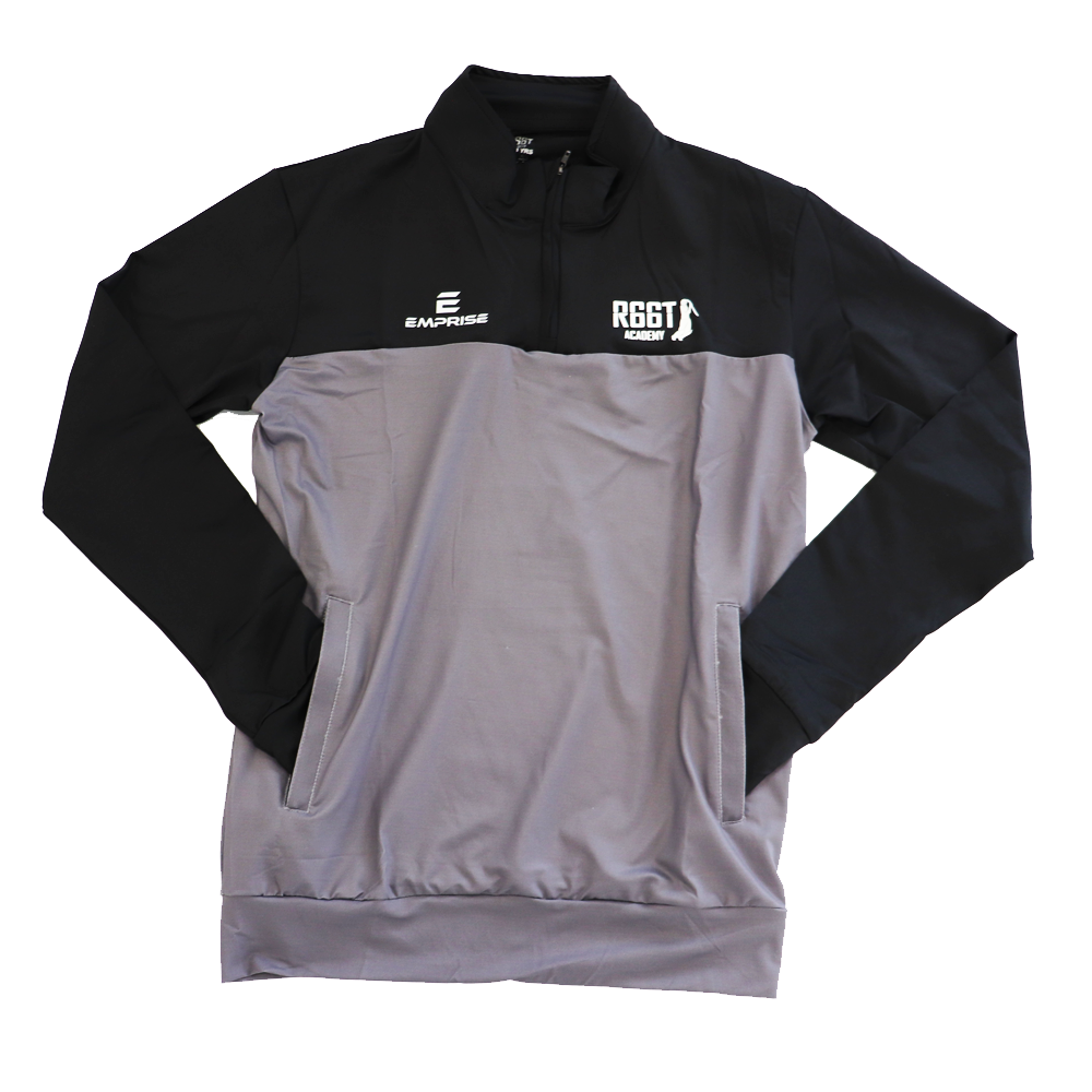 R66T Academy Kids Grey & Black 1/4 Zip