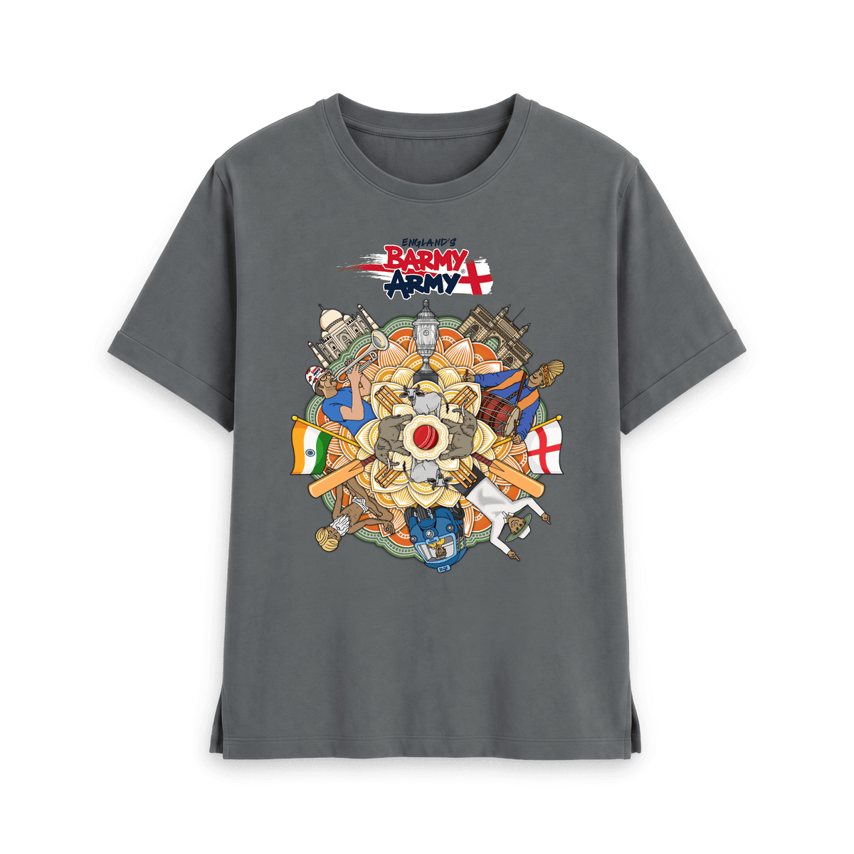 Slate Grey Printed T-shirt Front