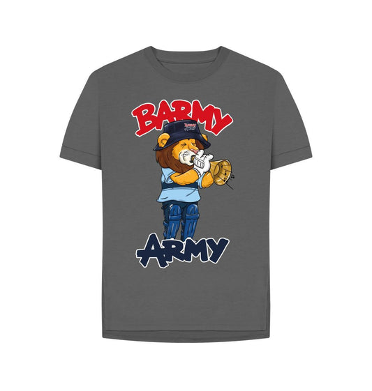 Slate Grey Barmy Army Trumpet Mascot Tees - Ladies