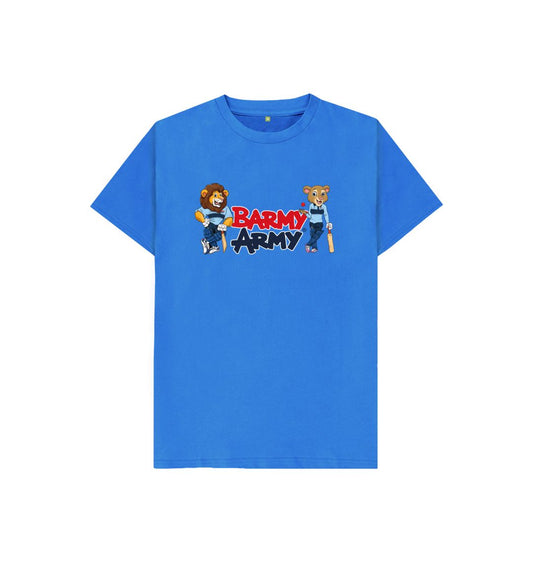 Bright Blue Barmy Army Mascots Tee - Juniors
