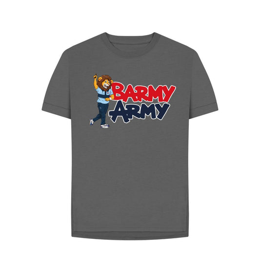 Slate Grey Barmy Army Mascot Send Off Tee - Ladies