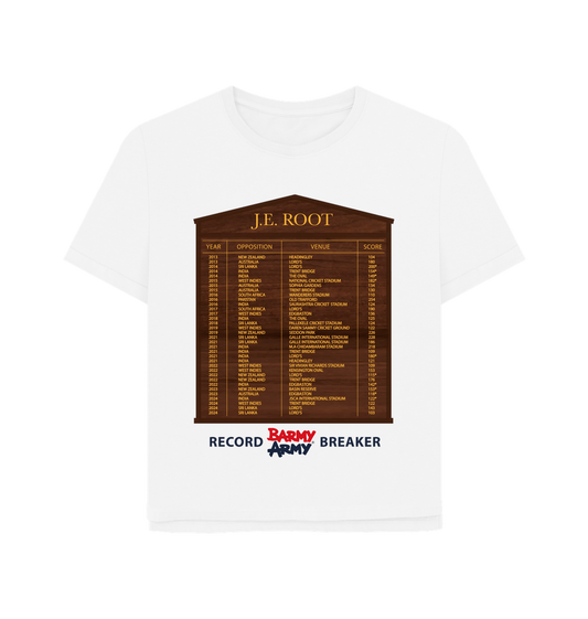 White Barmy Army ROOT Honours Board Tee - Ladies