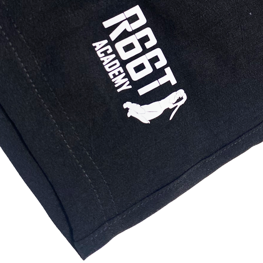 R66T Academy Kids Black Cricket Shorts