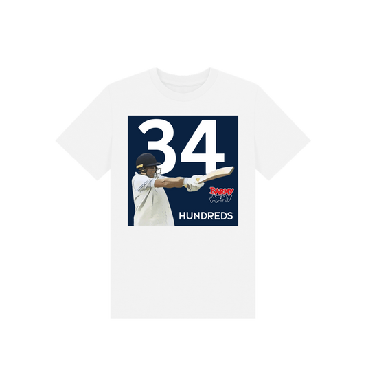 White Barmy Army ROOT 34 Hundreds Tee - Kids