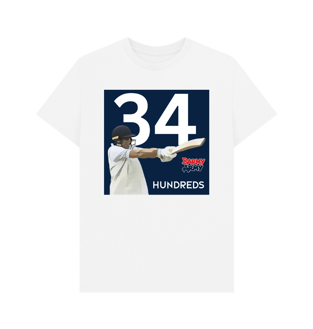 White Barmy Army ROOT 34 Hundreds Tee - Men's