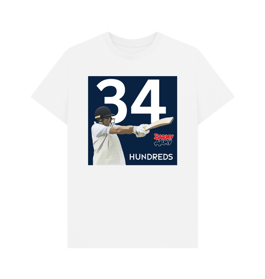 White Barmy Army ROOT 34 Hundreds Tee - Men's