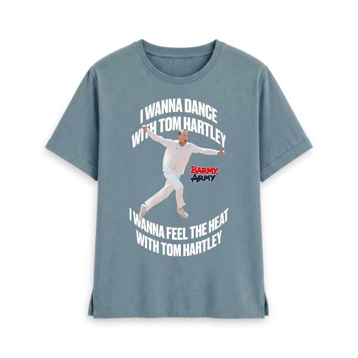 Stone Blue Printed T-shirt Front