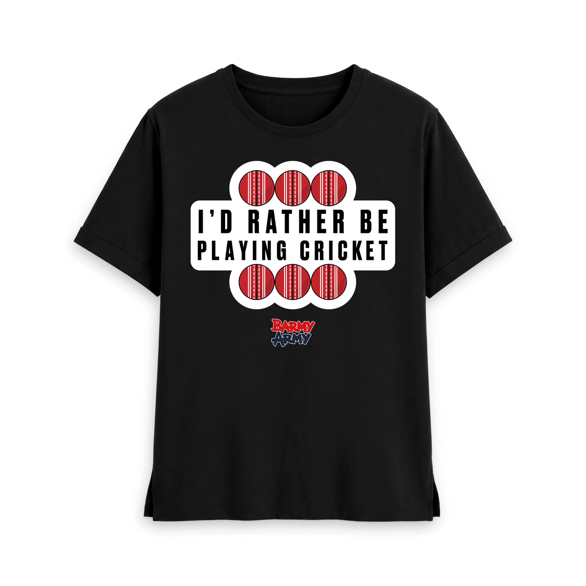 Black Printed T-shirt Front