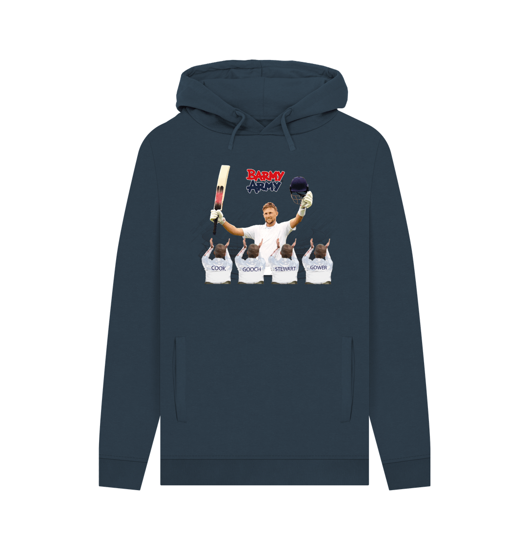 Navy Printed Hoody Front