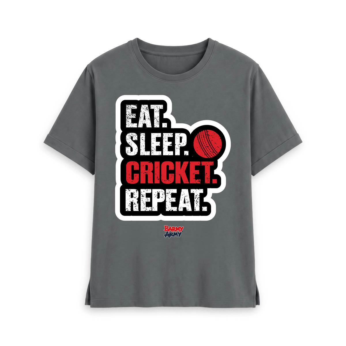 Slate Grey Printed T-shirt Front