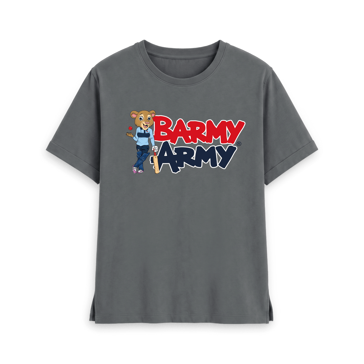 Slate Grey Printed T-shirt Front