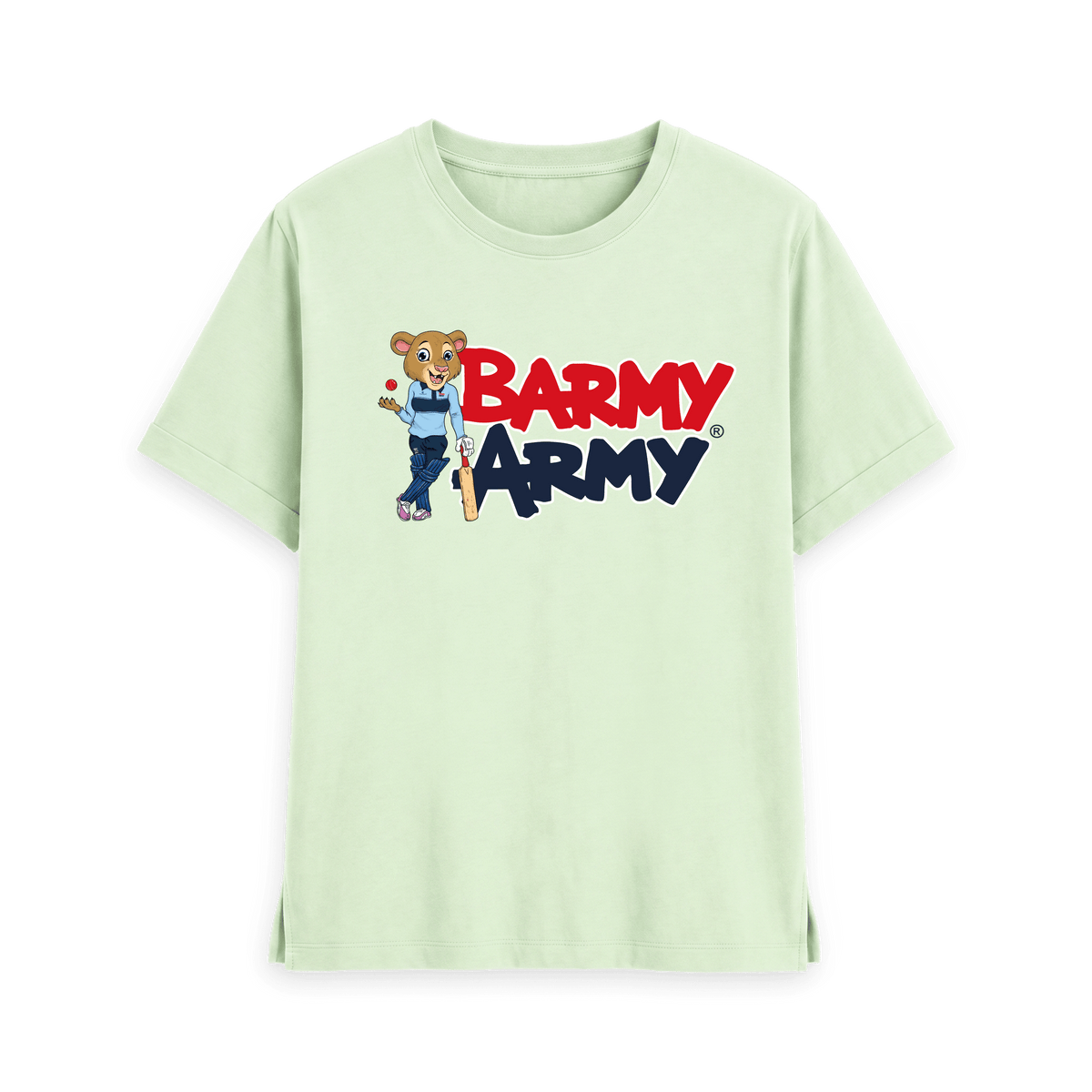 Pastel Green Printed T-shirt Front