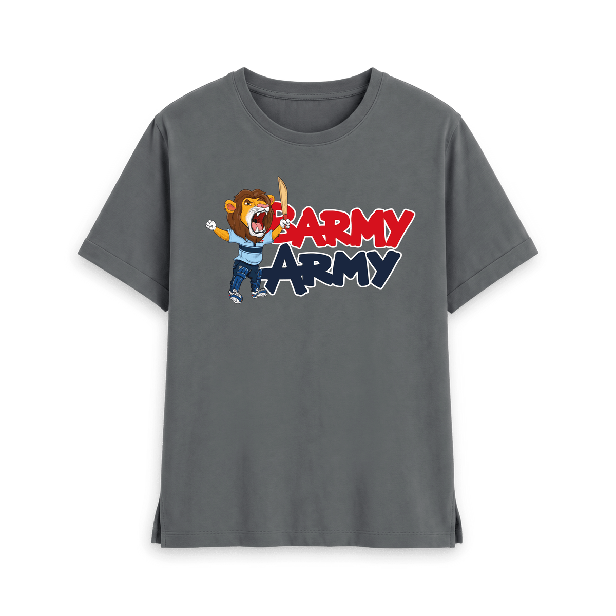 Slate Grey Printed T-shirt Front