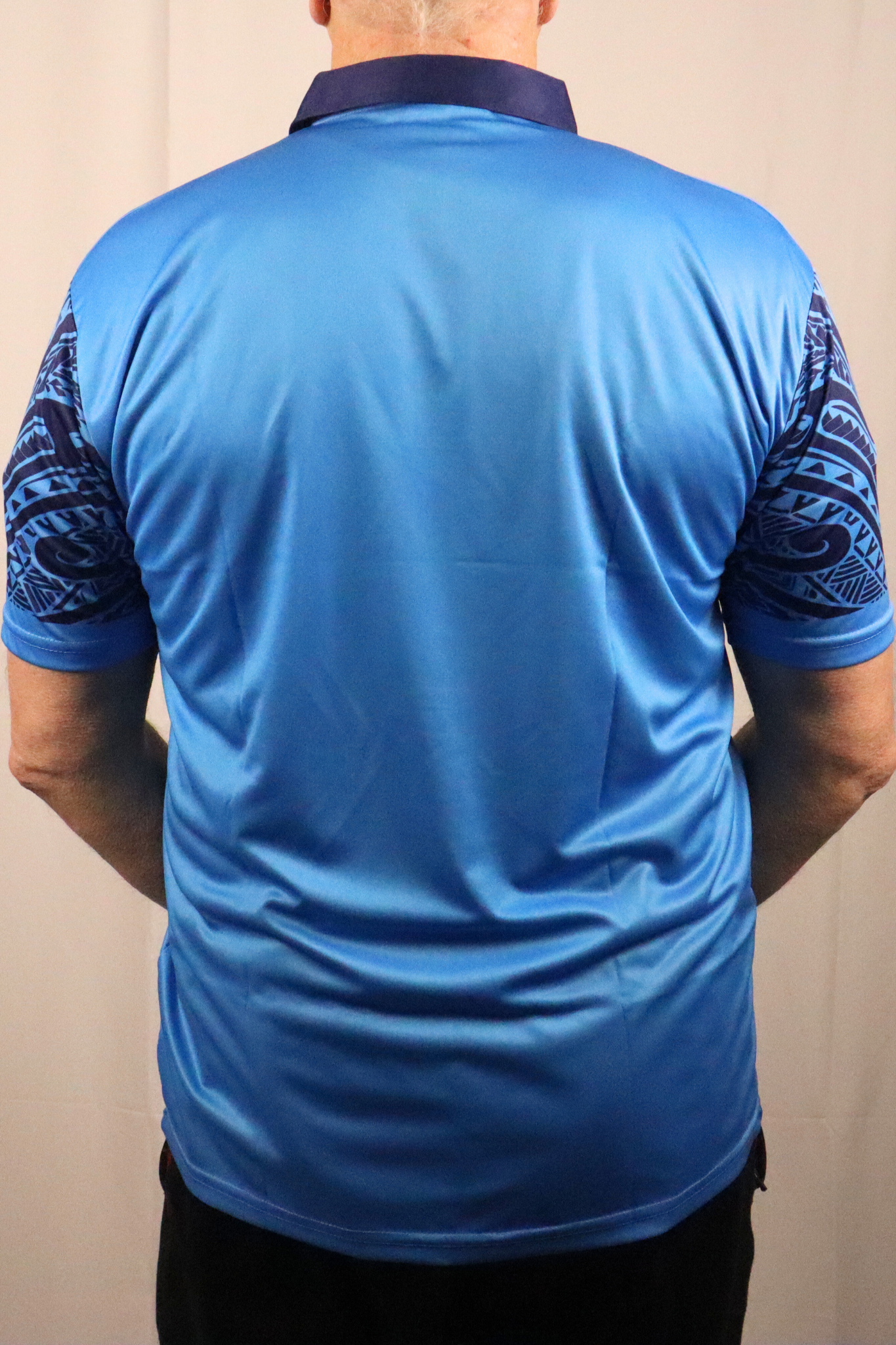 Navy/Blue Tribal Cricket Shirt