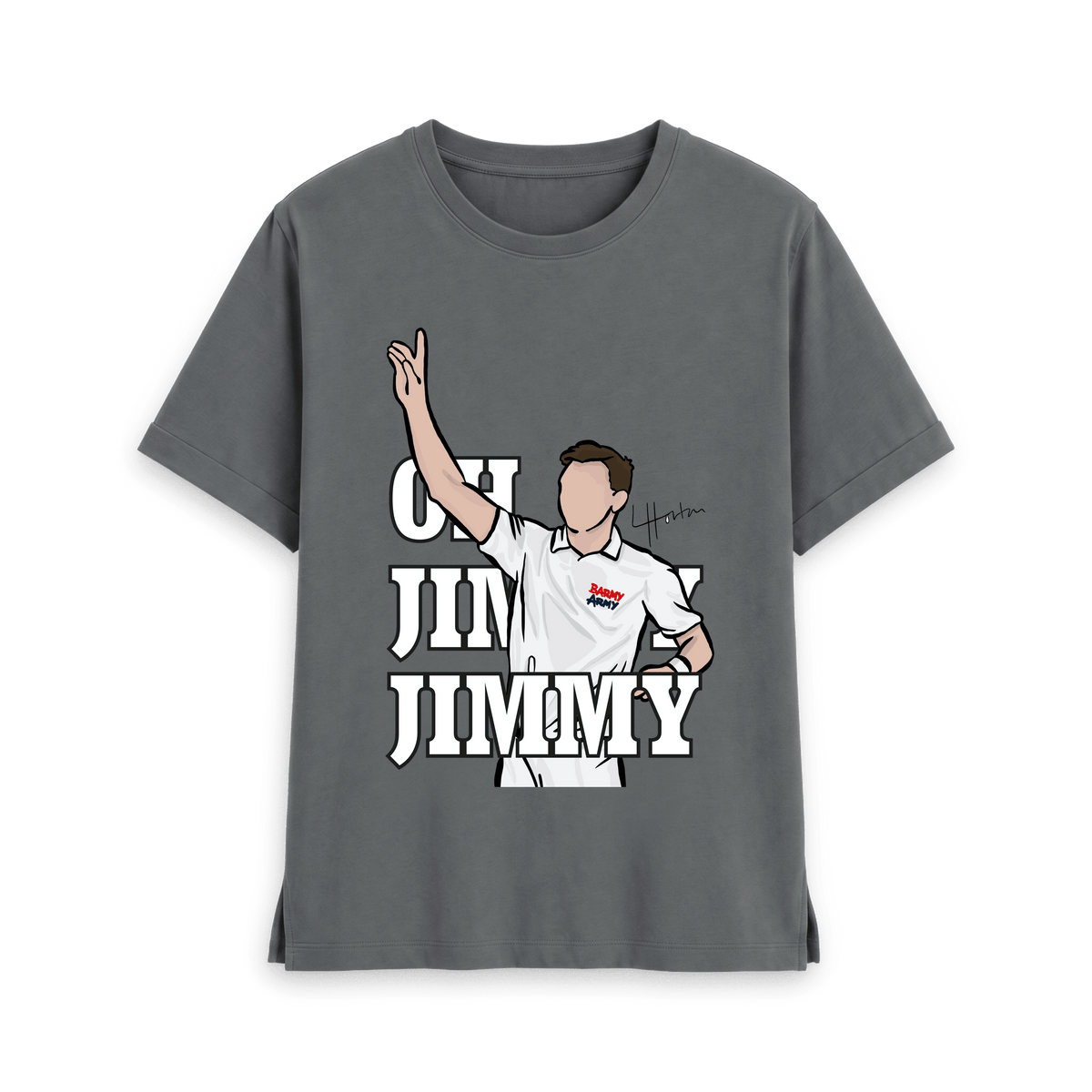 Slate Grey Printed T-shirt Front