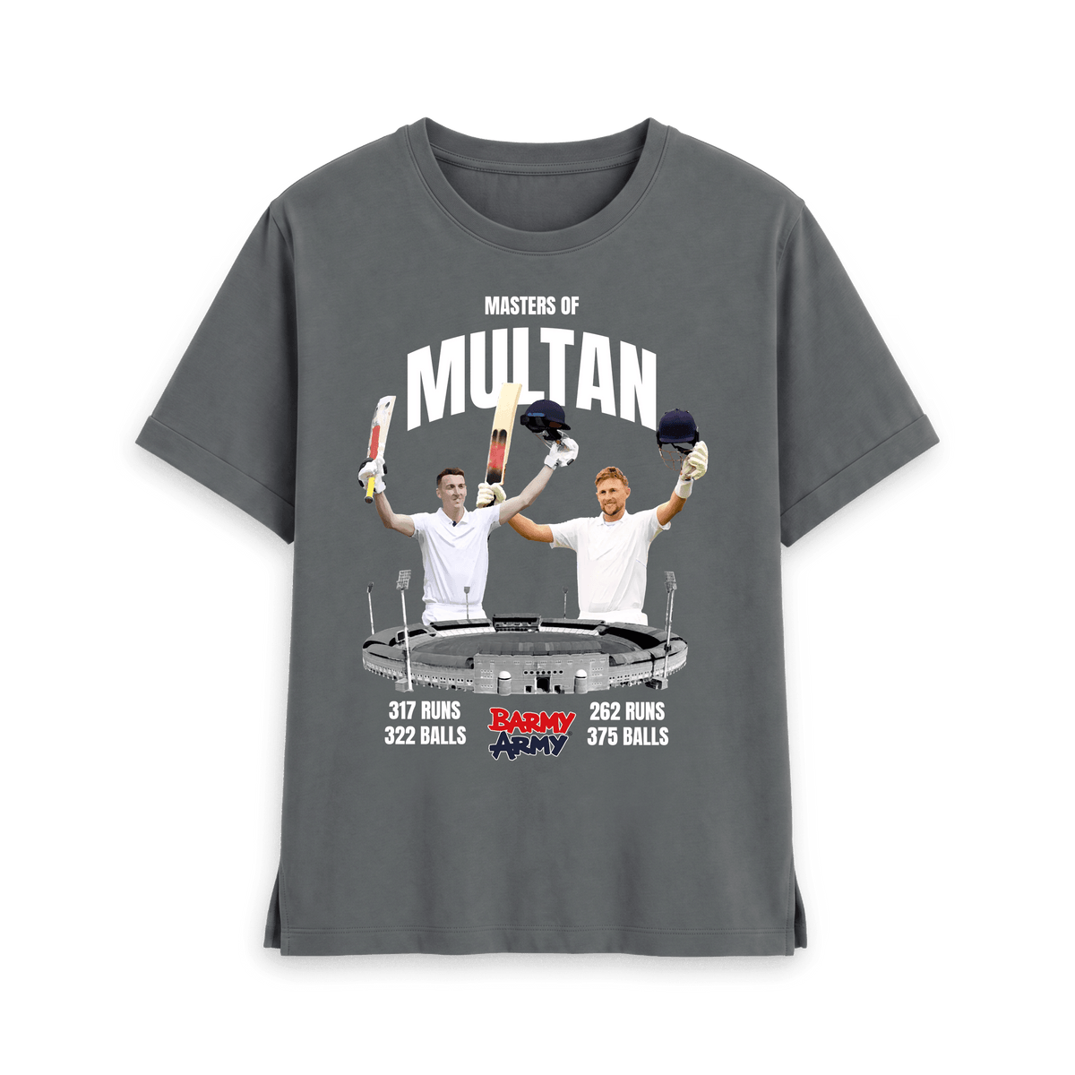Slate Grey Printed T-shirt Front