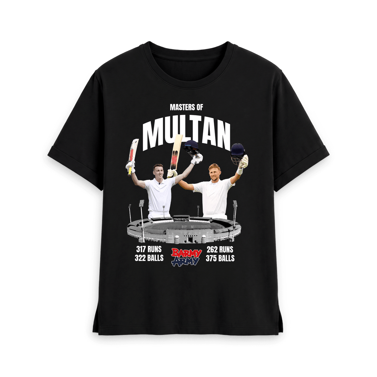 Black Printed T-shirt Front