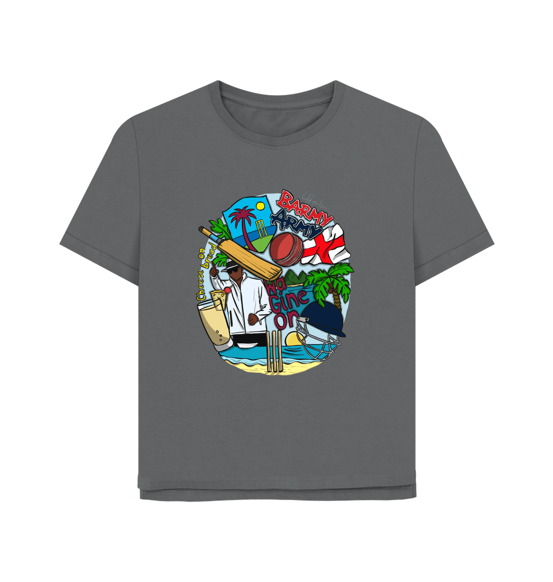 Slate Grey Barmy Army x Luke Horton Tour Tee - Ladies