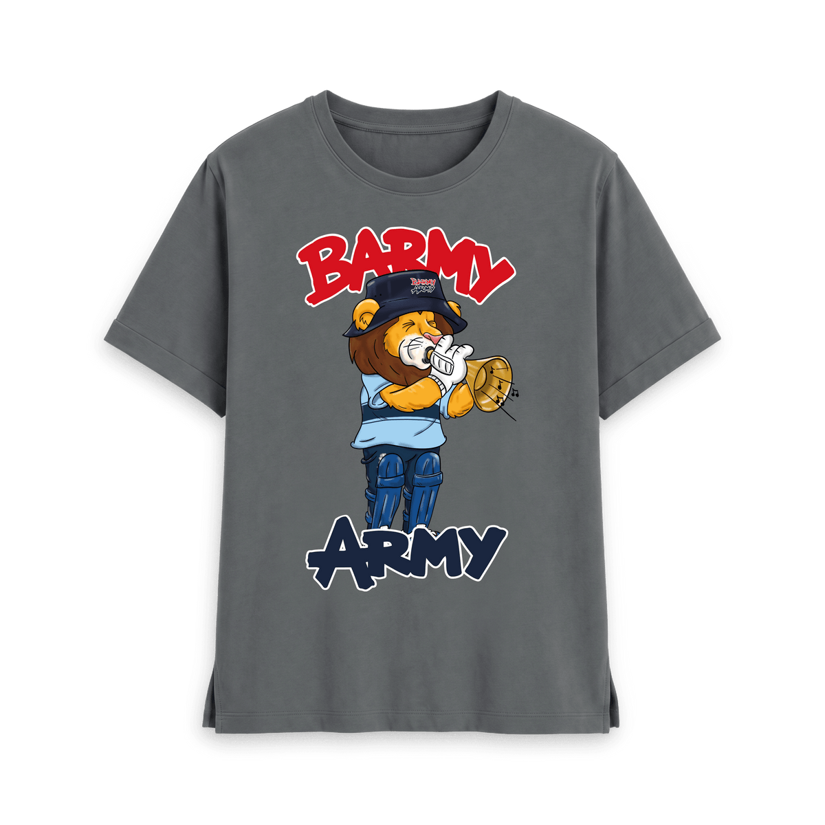Slate Grey Printed T-shirt Front