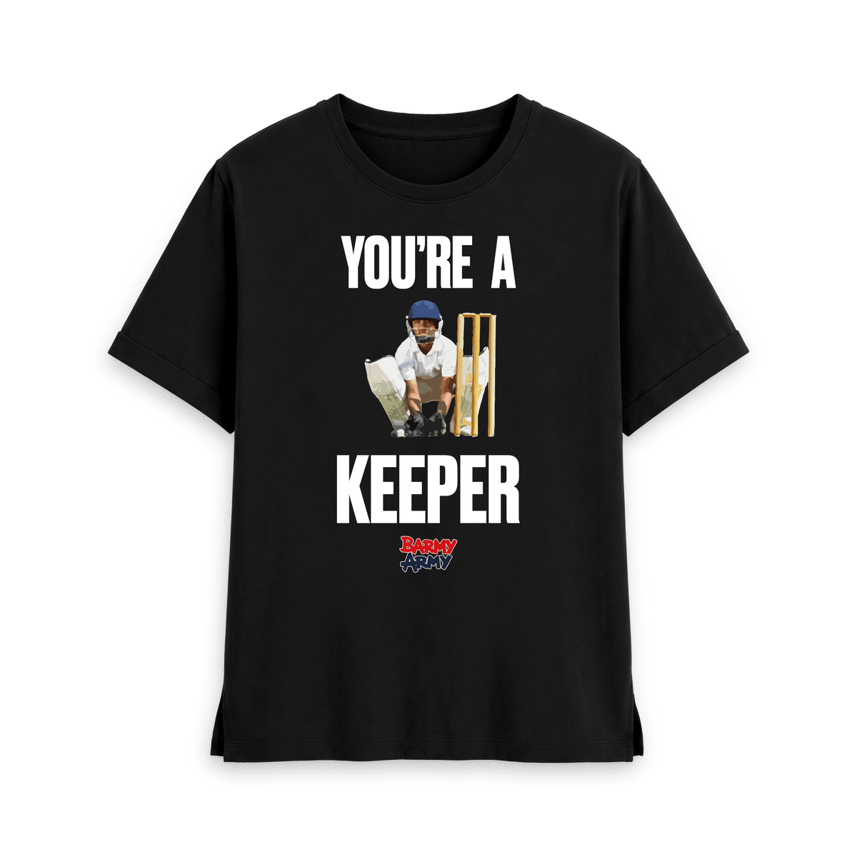 Black Printed T-shirt Front