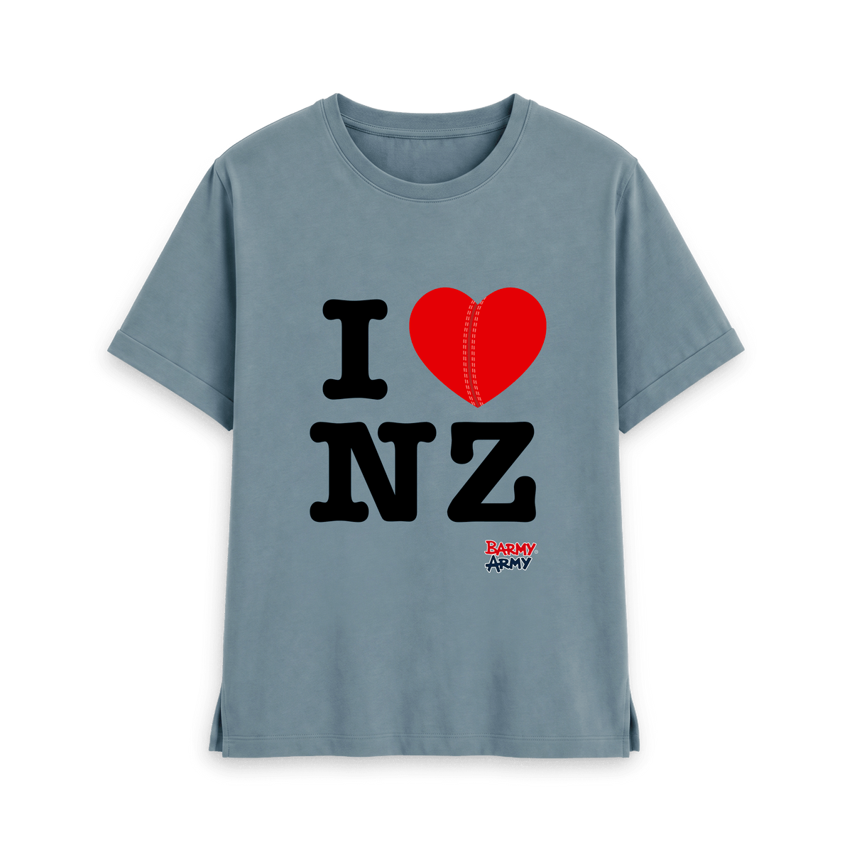 Stone Blue Printed T-shirt Front