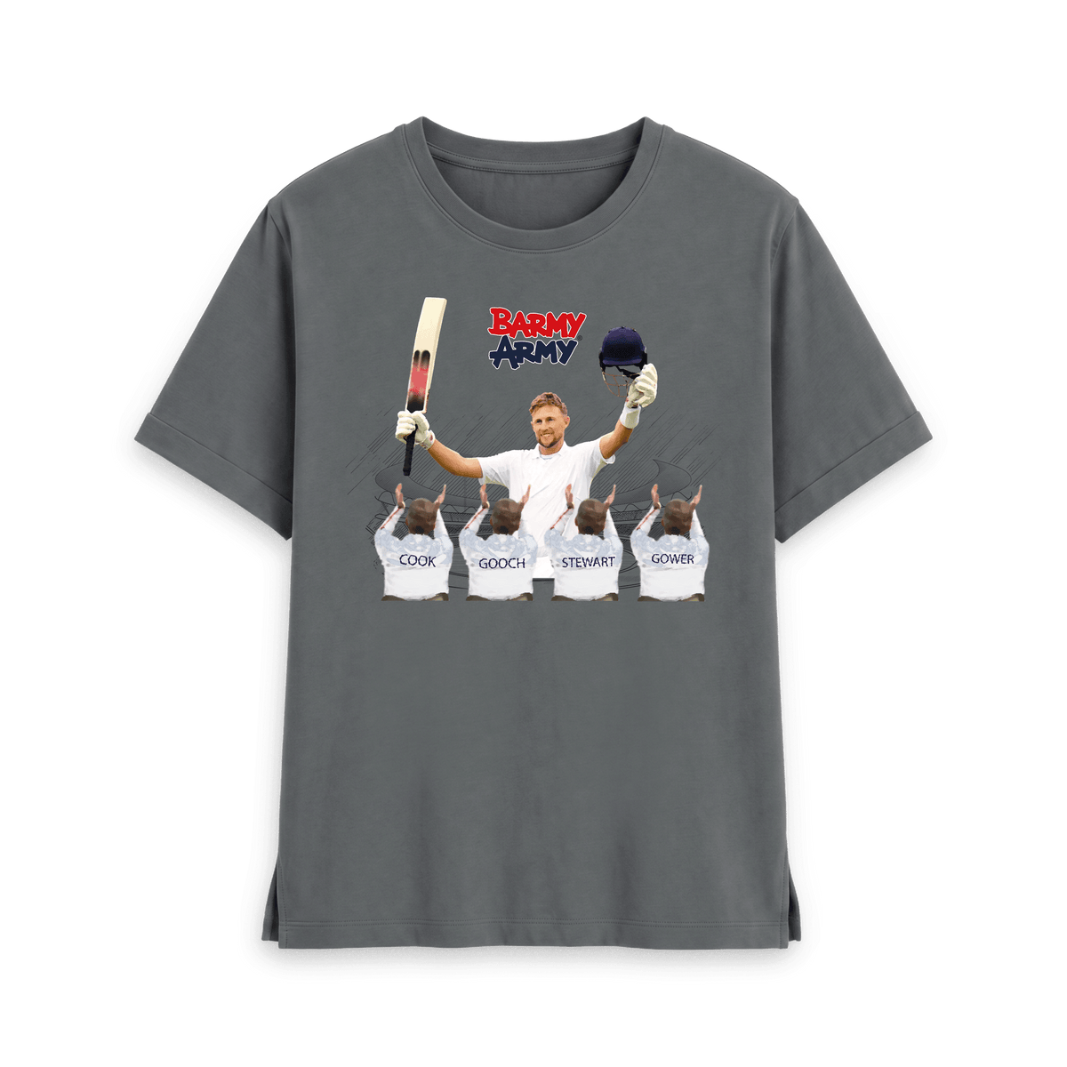 Slate Grey Printed T-shirt Front