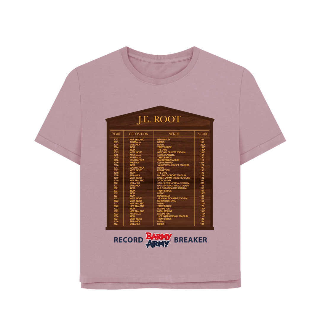 Mauve Barmy Army ROOT Honours Board Tee - Ladies