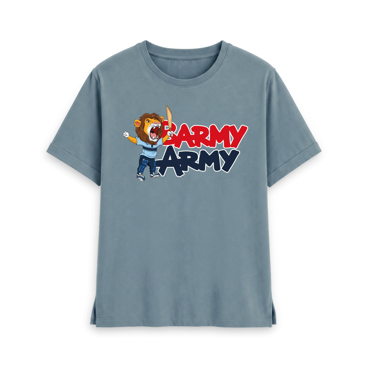 Stone Blue Printed T-shirt Front