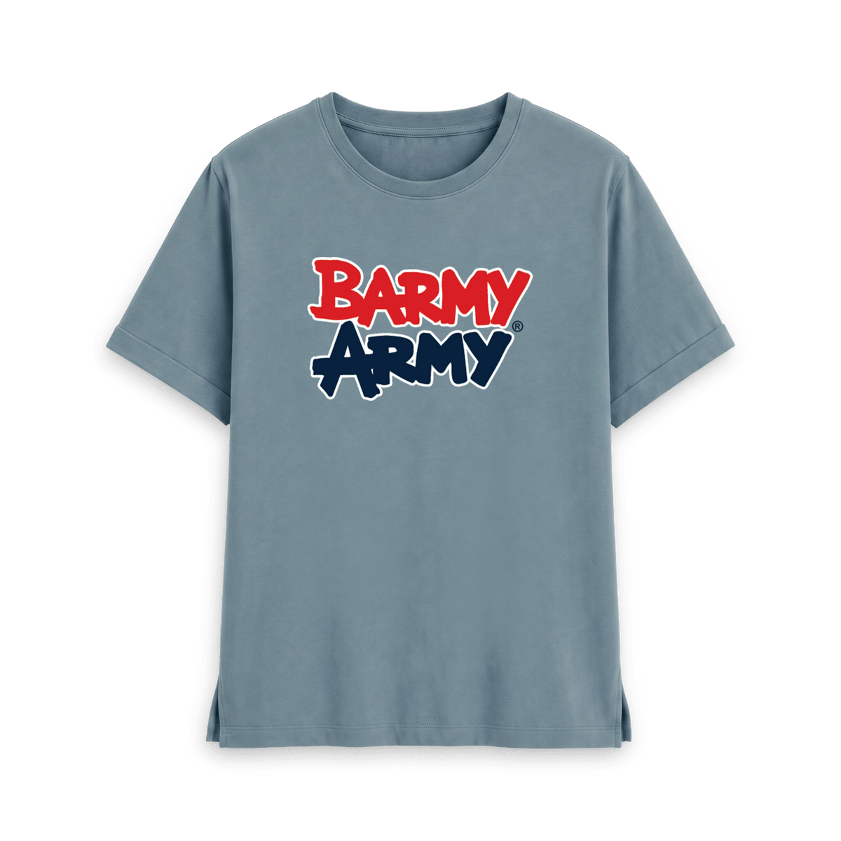 Stone Blue Printed T-shirt Front