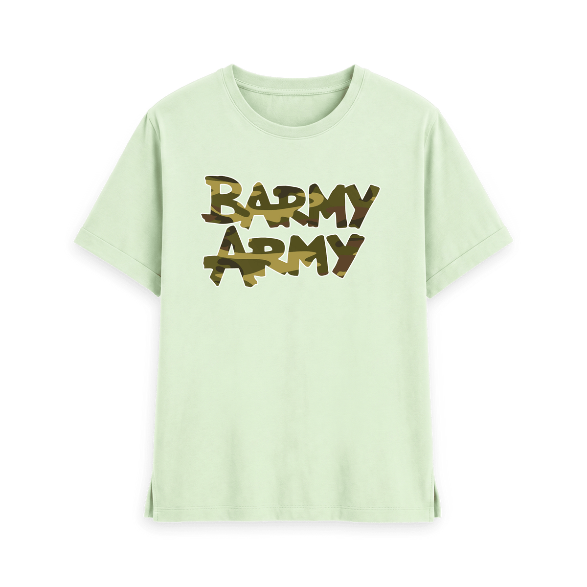 Pastel Green Printed T-shirt Front