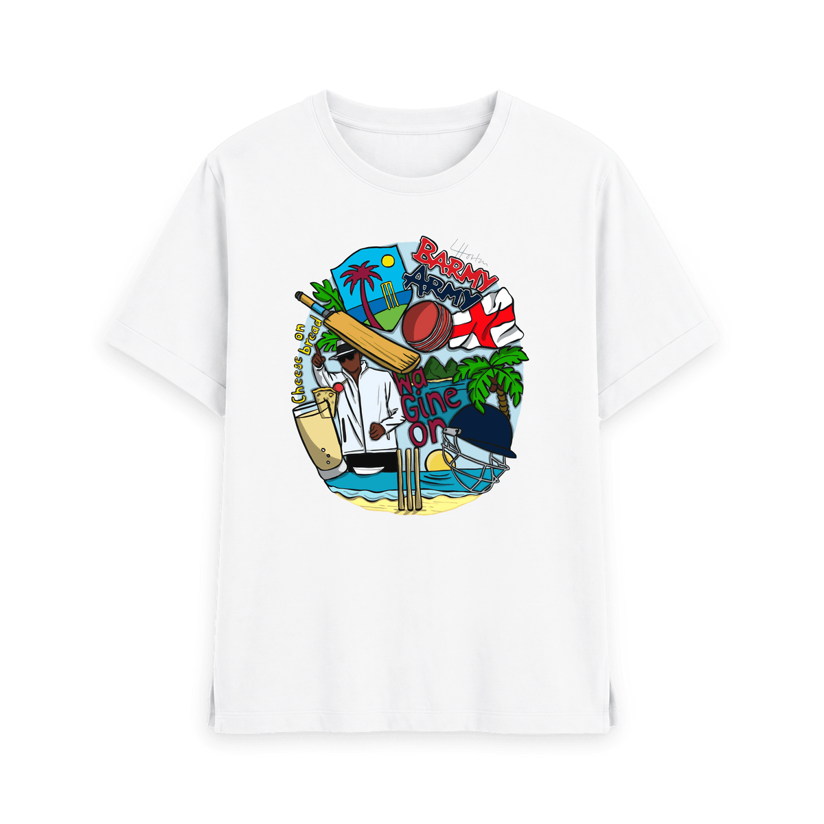 White Printed T-shirt Front