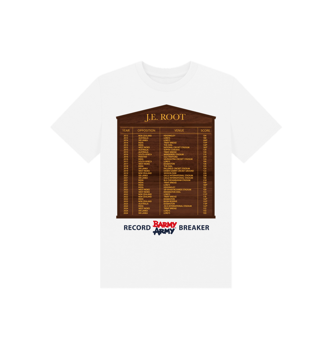 White Barmy Army ROOT Honours Board Tee - Kids
