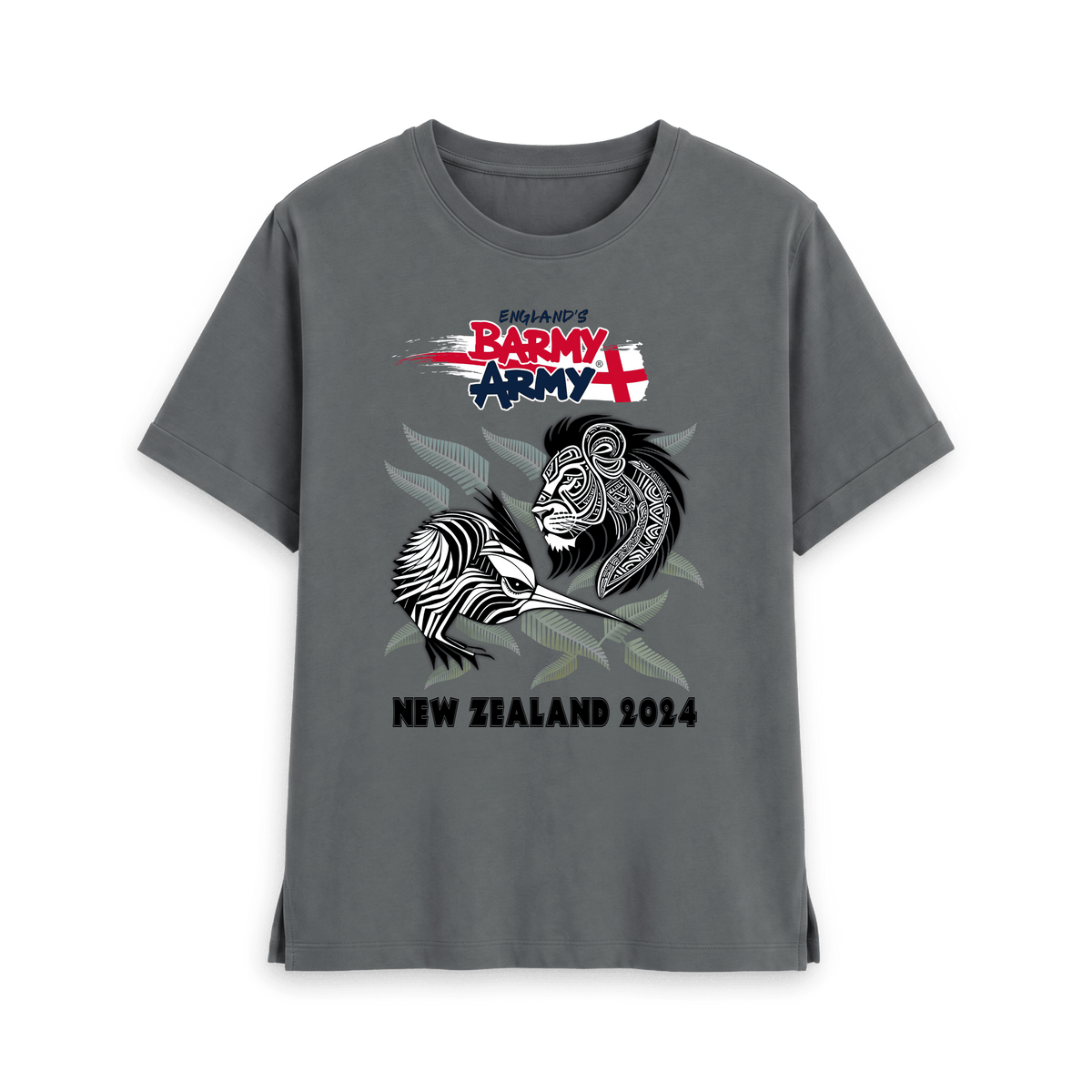 Slate Grey Printed T-shirt Front
