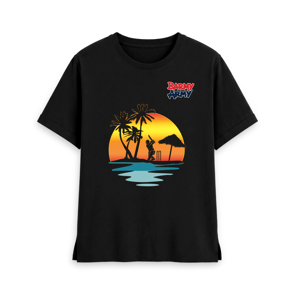 Black Printed T-shirt Front