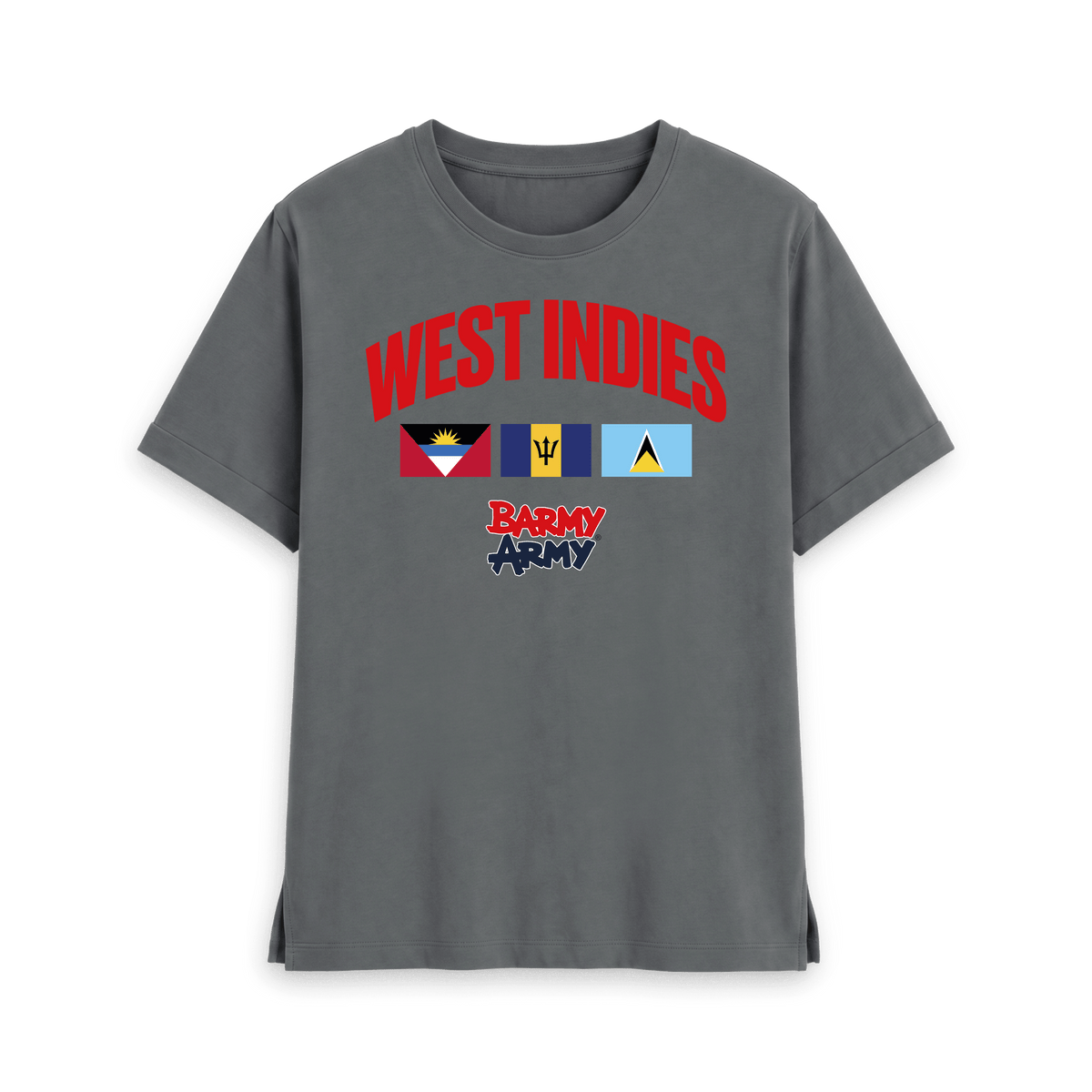 Slate Grey Printed T-shirt Front