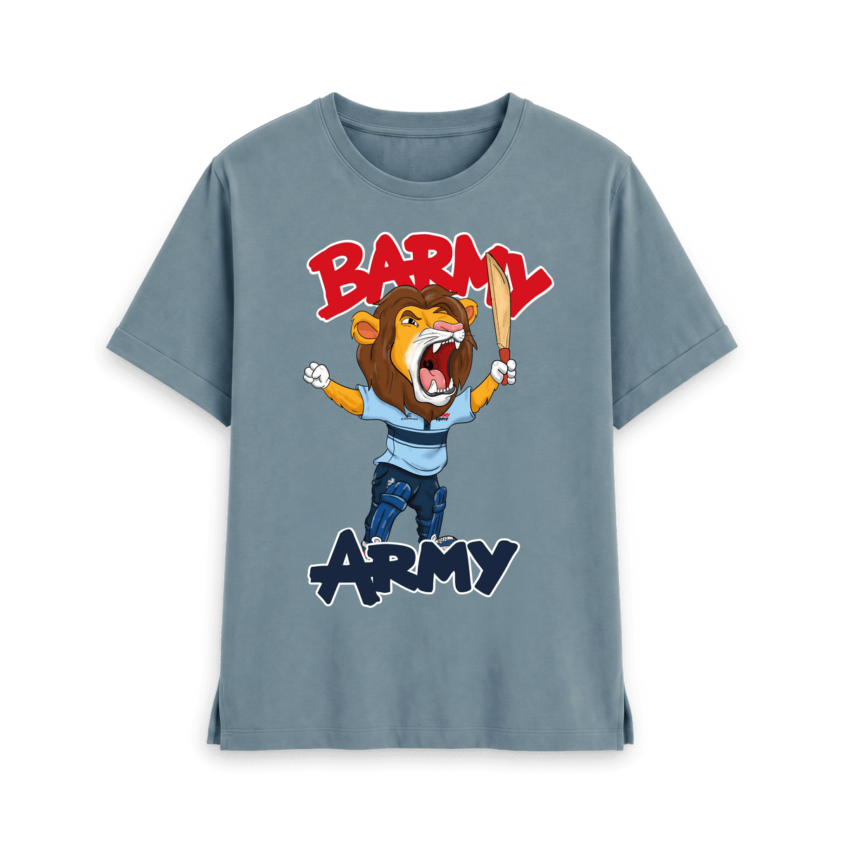 Stone Blue Printed T-shirt Front