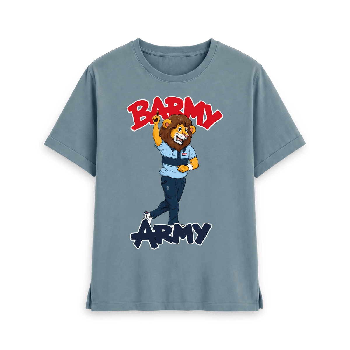 Stone Blue Printed T-shirt Front