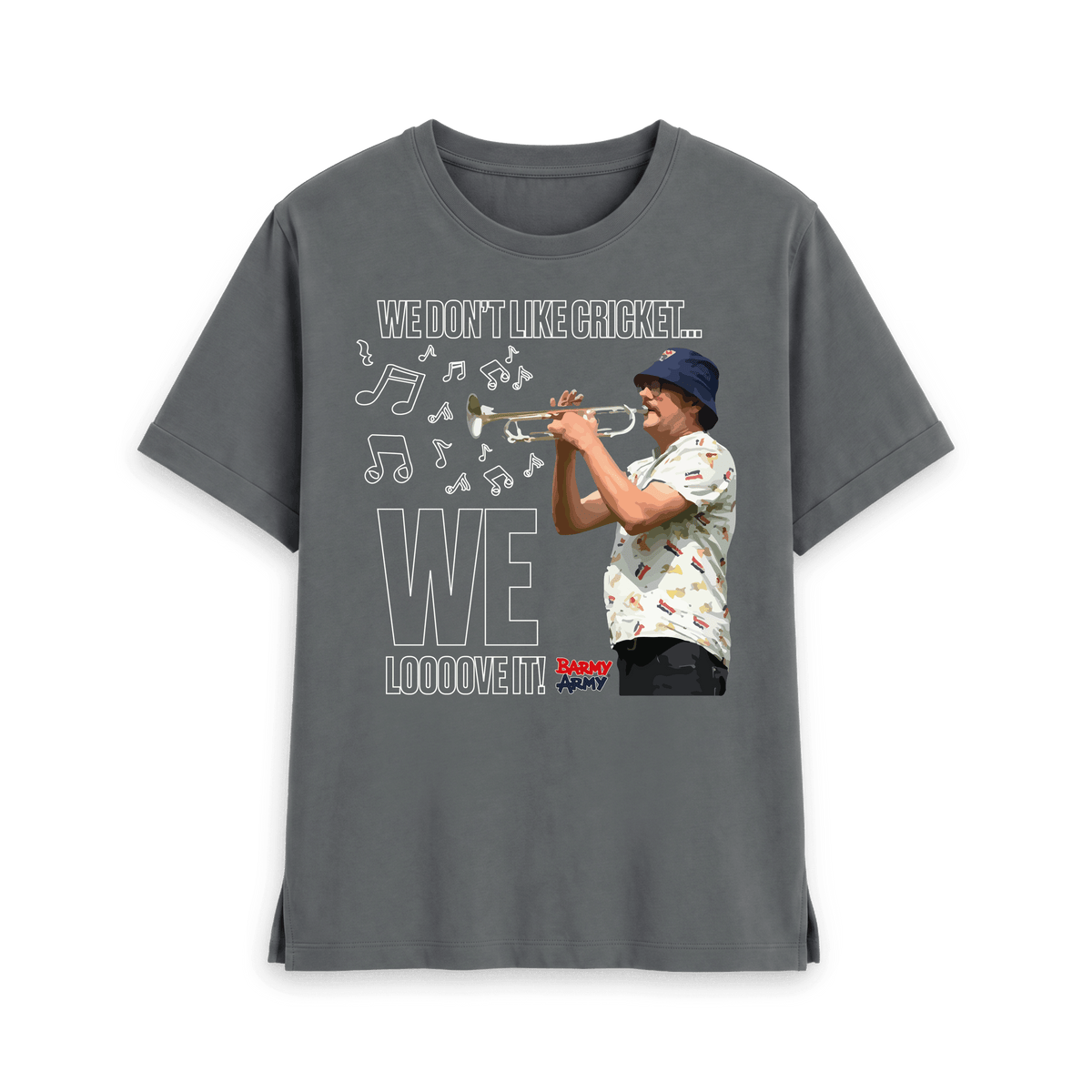 Slate Grey Printed T-shirt Front
