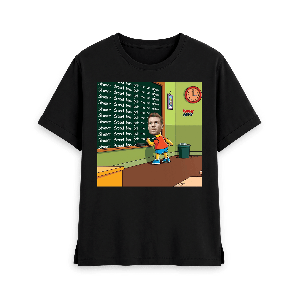 Black Printed T-shirt Front