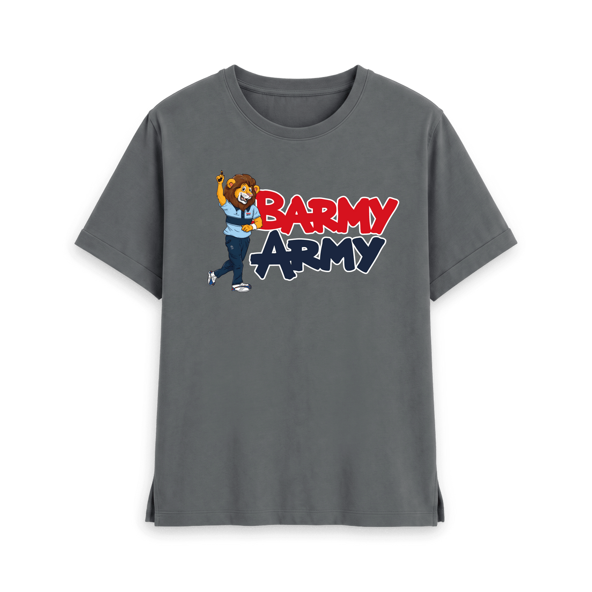 Slate Grey Printed T-shirt Front