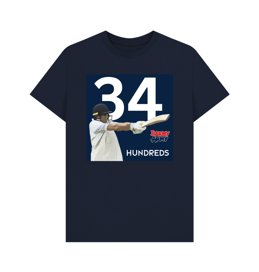 Navy Blue Barmy Army ROOT 34 Hundreds Tee - Men's