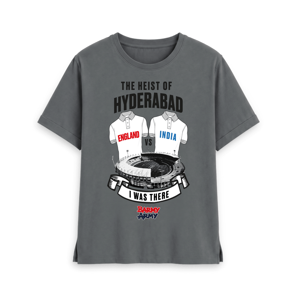 Slate Grey Printed T-shirt Front