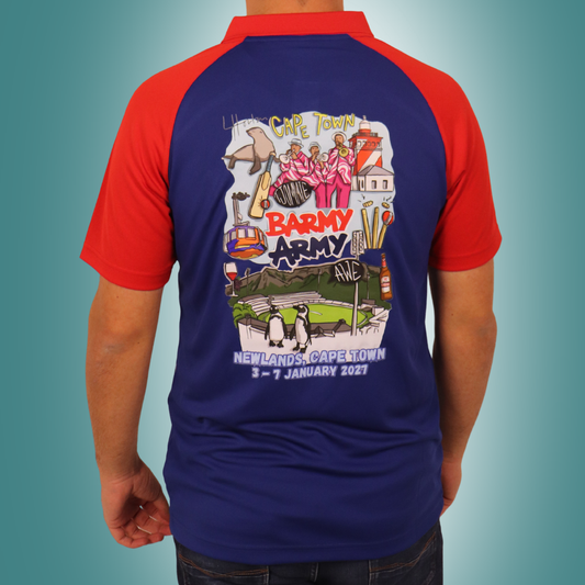 Admiral x Barmy Army South Africa Cape Town Polo - Blue