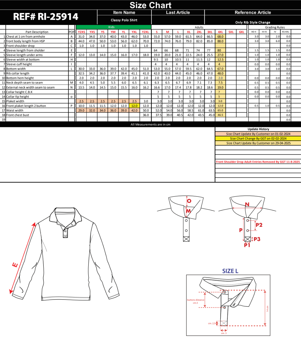 Staveley Welfare CC Origin Cricket Shirt (L/S)