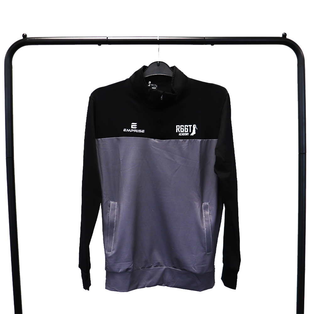R66T Academy Kids Grey & Black 1/4 Zip