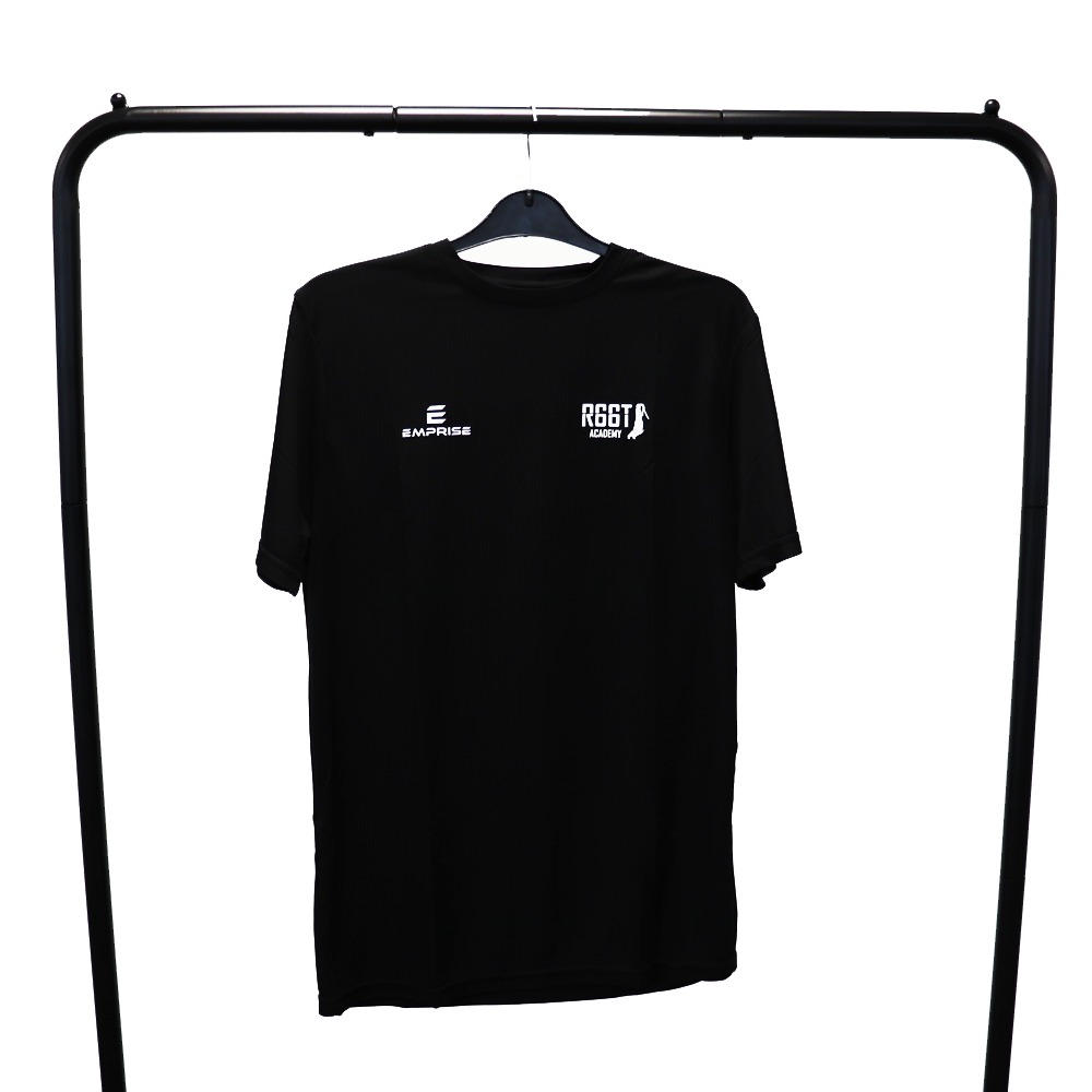 R66T Academy Kids Black Cricket T-Shirt