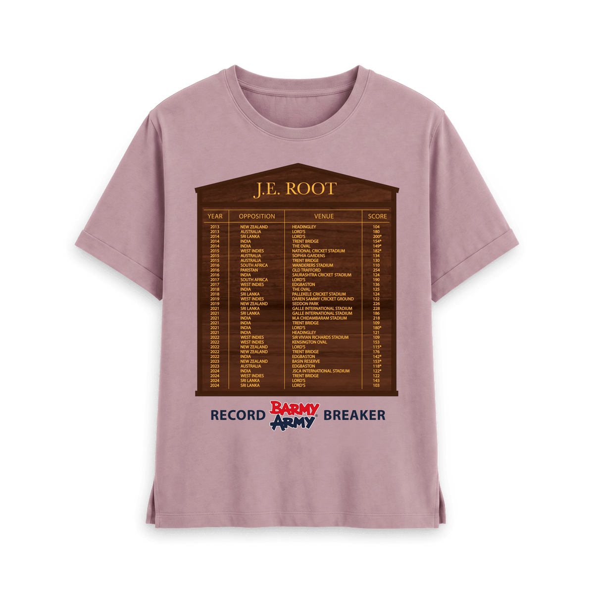 Mauve Printed T-shirt Front